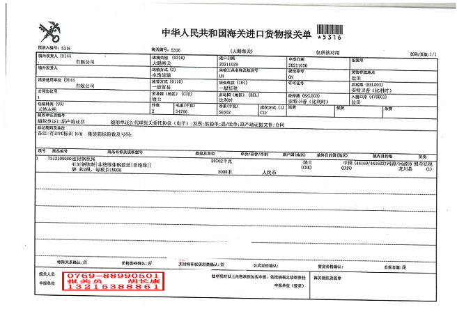 进口报关时需要补充申报要素信息:1:品名;2:品牌类型;3:出口享惠情况
